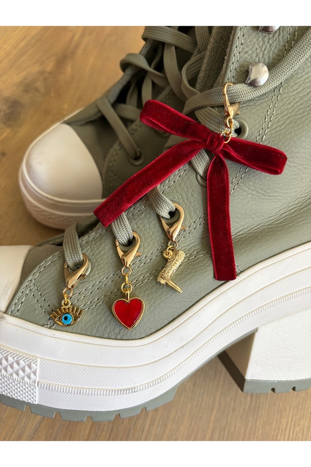 Cowboy Gold Shoe Charm Bag Ornament Keychain Wallet Accessory