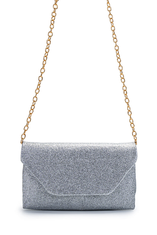 Envelope Cover Self-Chain Women's Crossbody Bag Mina Silvery Silver