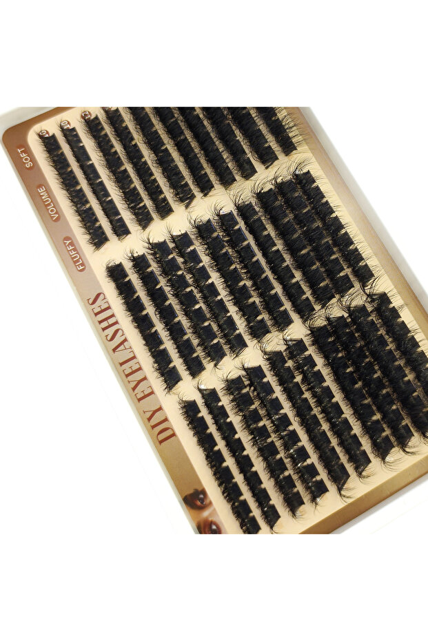 MIX10-20mm 0.07mm D 120P160P200P 30rows Lash Clusters DIY Spiky Cluster Lashes Mixed Styles Fluffy V