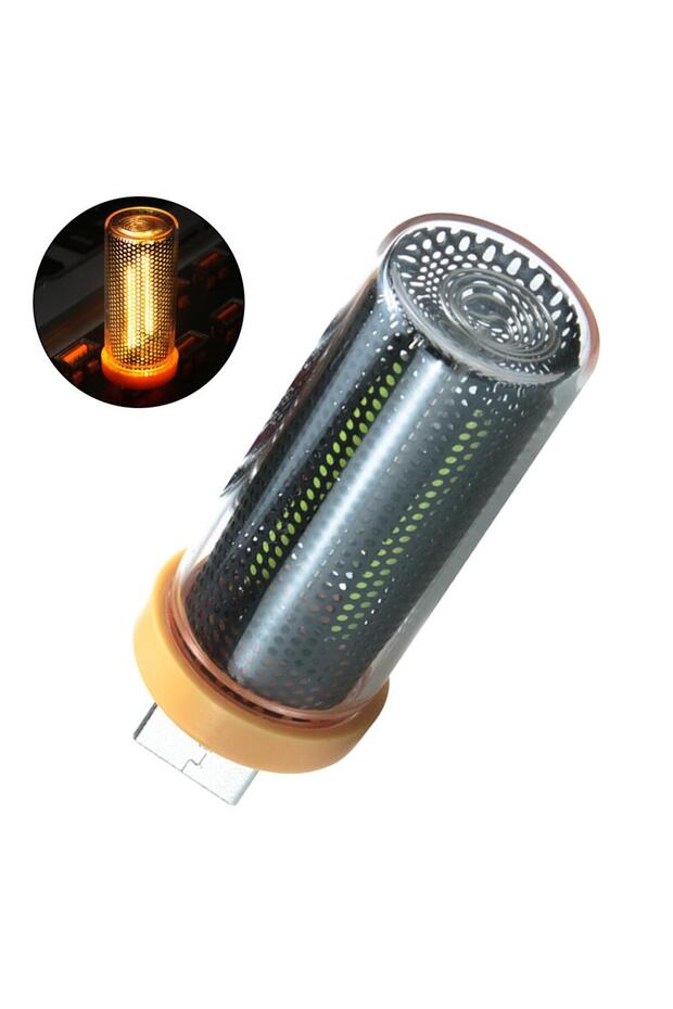 مصباح ليلي LED بتصميم عتيق على شكل مصباح فتيلة USB، إضاءة دافئة صفراء، مصباح محيطي للديكور المنزلي