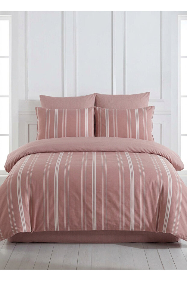 Double Size Duvet Cover Set with Elastic Sheet - Tile