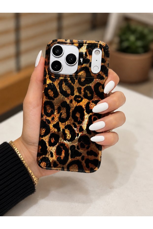 Shiny leopard pattern phone case compatible with iphone 17 pro max