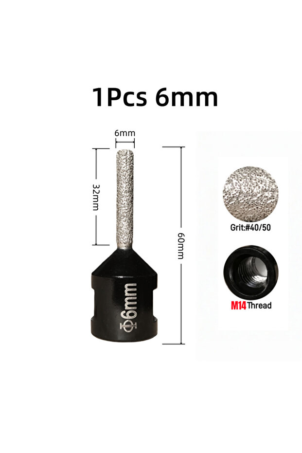لقمة حفر وطحن متعددة الأغراض M14-6mm 6/8/10/12mm للبلاط البورسلين الجاف والرخام والجرانيت