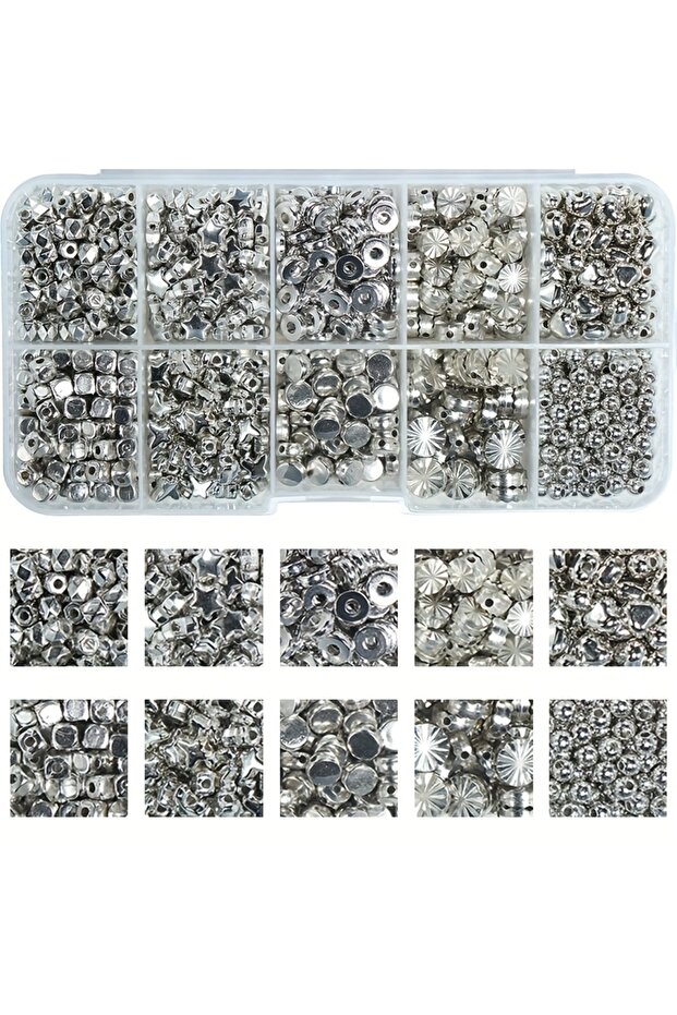 P-10-1 800pcs Mixed Shape DIY Jewelry Beads Set, Acrylic Spacer Beads. Suitable for Bracelets, Neckl