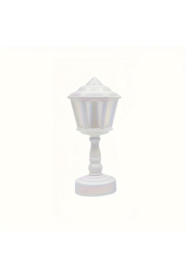 White Pagoda Pagoda Bud Button Battery LED Table Lamps Desk Night For Bedroom Dining Night Light Sim