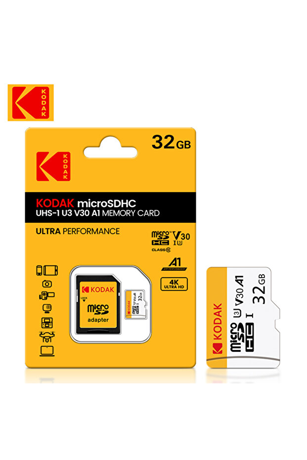 Kodak 32 GB KODAK Micro SD TFcard 256GB 64GB 32GB Memory Card 128GB Class 10 Microsd SD Card 100MB/S