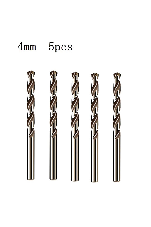 5 Pcs 4mm Rafford HSS M35 Cobalt Coated Twist Drill Bit Set Core For Wood Metal Hole Cutter Stainles