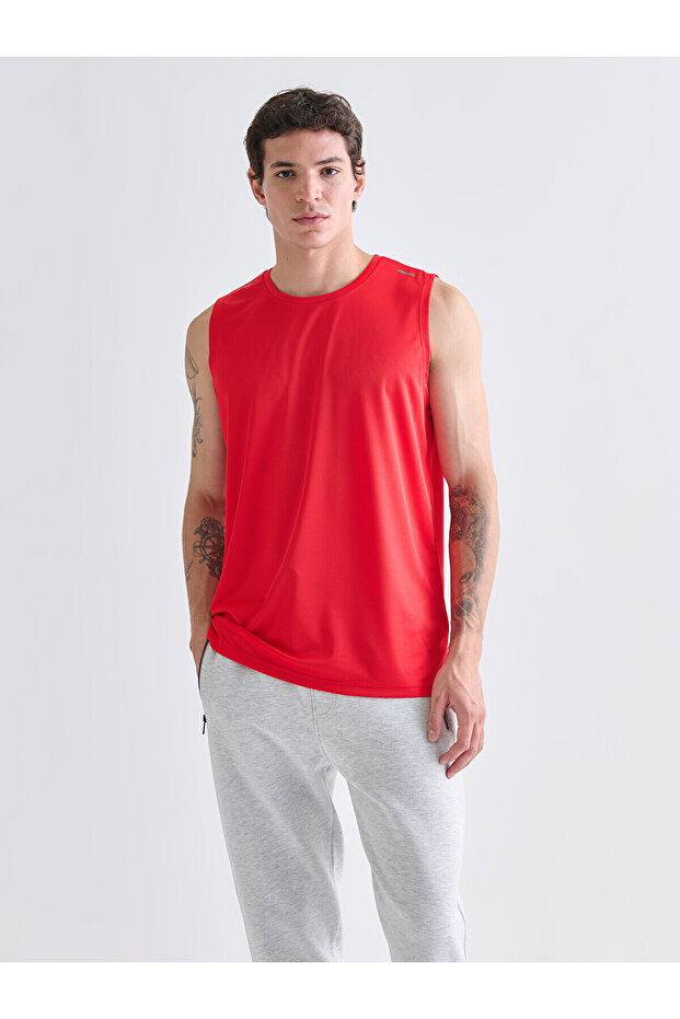 Nevavm with Difference Oval Collar Men's Sleeveless T-Shirt