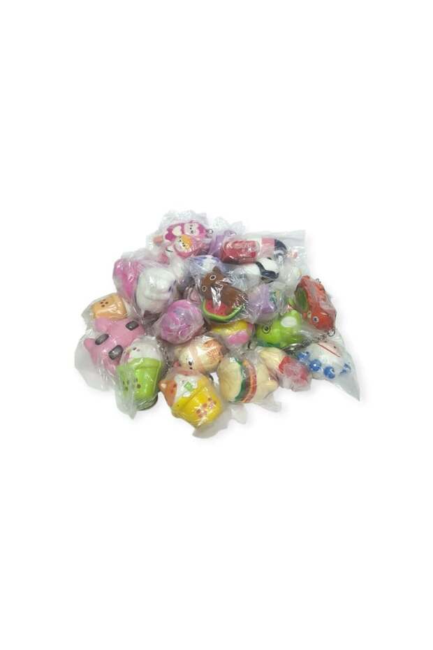 سلسلة مفاتيح مختلطة من Olgun Toys Squishy، عبوة من 36 قطعة
