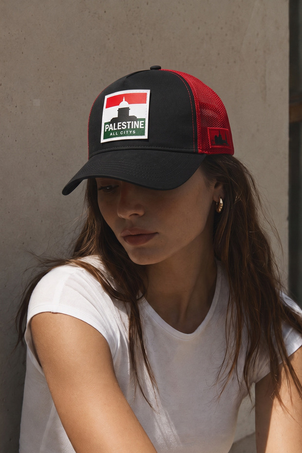 Palestine Printed Mesh Baseball Cap with Interchangeable Patch