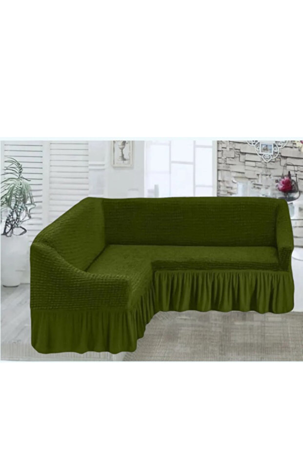 Bürümcük Corner Sofa, Sofa Cover, Sofa Cover, Elastic, Skirt, L Corner 1 Piece