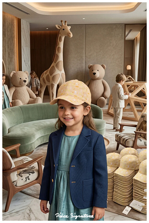 100% Cotton Printed Girl's Hat (Ages 4-8) (Size, 52 cm)
