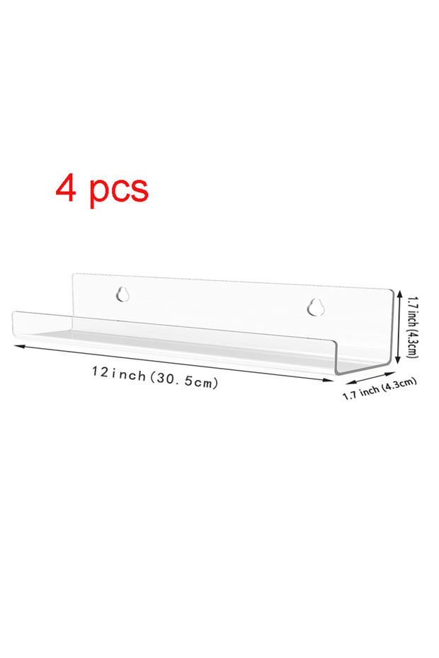 12inch 4 pcs 4/6/8pcs Acrylic Record Display Stand 4/7/12 inch Clear Wall Mounted Vinyl Record Holde