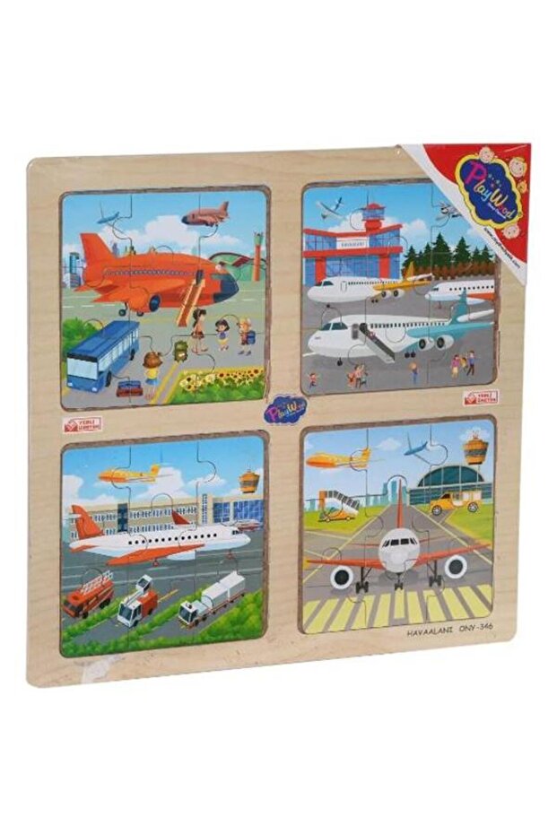 Playwood Educational 4-Piece Puzzle Airport Ony346