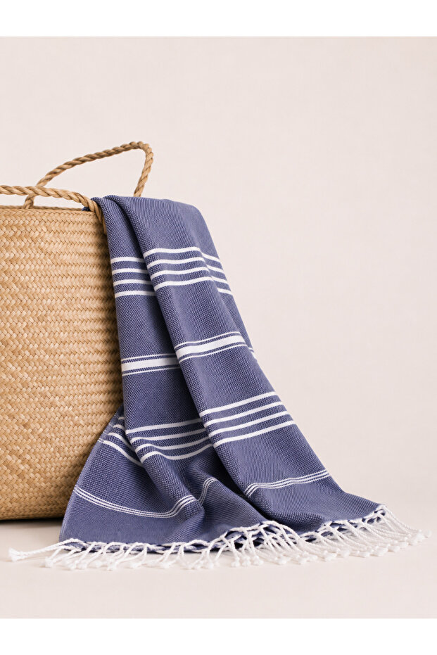 Organic Certified 100% Cotton Striped Sultan Peshtamal / Beach, Bath, Sauna, Spa, Pool Towel
