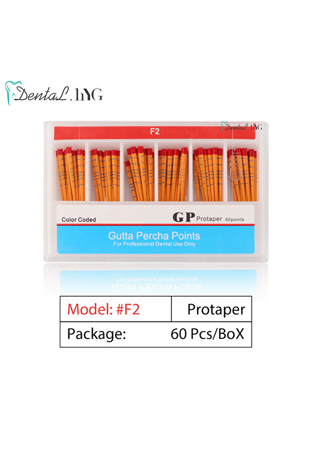 Protaper F2 Dental Gutta Percha Point Root Canal Endodontics Cotton Fiber Tips Dentistry Materials G