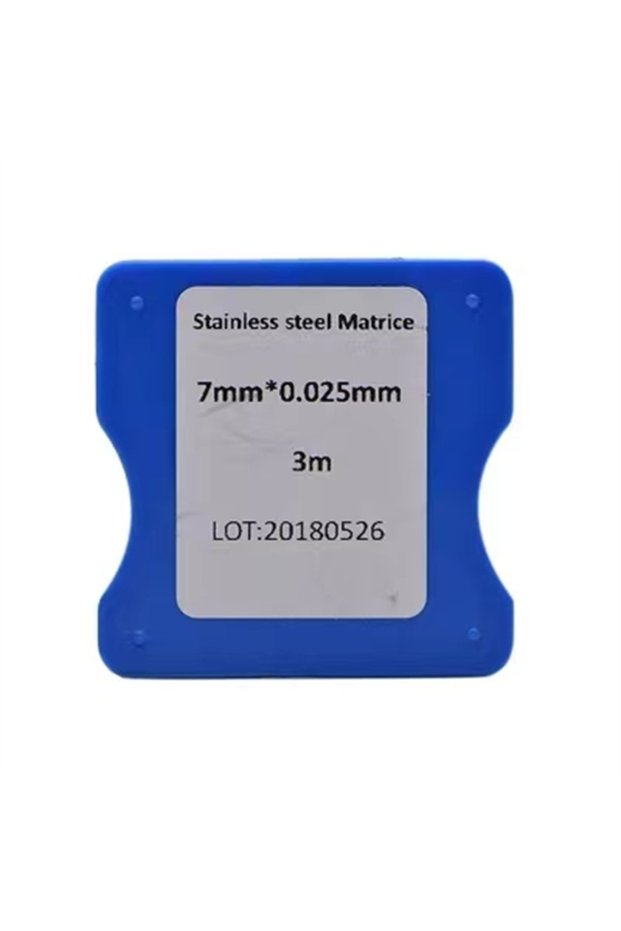 1roll stell-7mm Dental Stainless Steel Matrix Strips Resin Film Restoration Light Cured Resin Clear