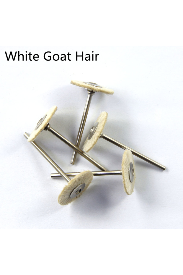 DTP-01G22 #01G22# 5pcs/pack Dental Polishing White Goat Hair Brush Grinding Ceramic/Metal/Jade/Jewel
