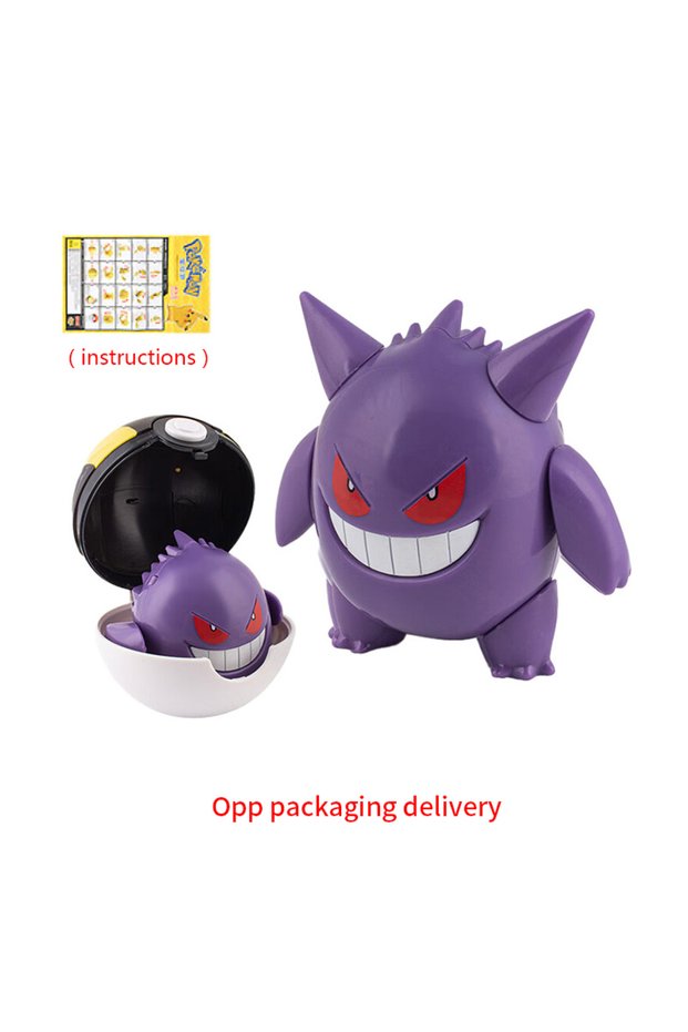 No box Pokemon Figure Dragonite Gengar Mew Snorlax Lapras Pokeball Elf Ball Deformation Toy Pikachu