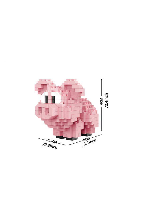 in bag Pig Blocks Parrot Puzzle Assembly Building Blocks Toys Animal Series 3D Model Micro Mini Diam