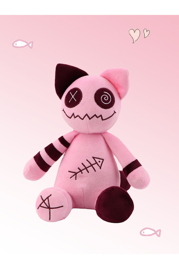 23cm Cat Hallowen Zombie Cat Plush Toys Stuffed Animal Soft Toys Pink Kawaii Cat Doll Cartoon Periph