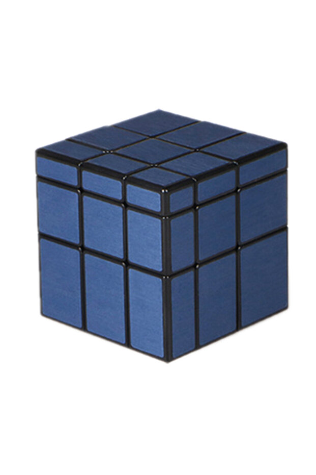 Blue QIYI Mirror Cube 3x3x3 Magic Speed Cube Silver Gold Stickers Professional Puzzle Cubes Toys For