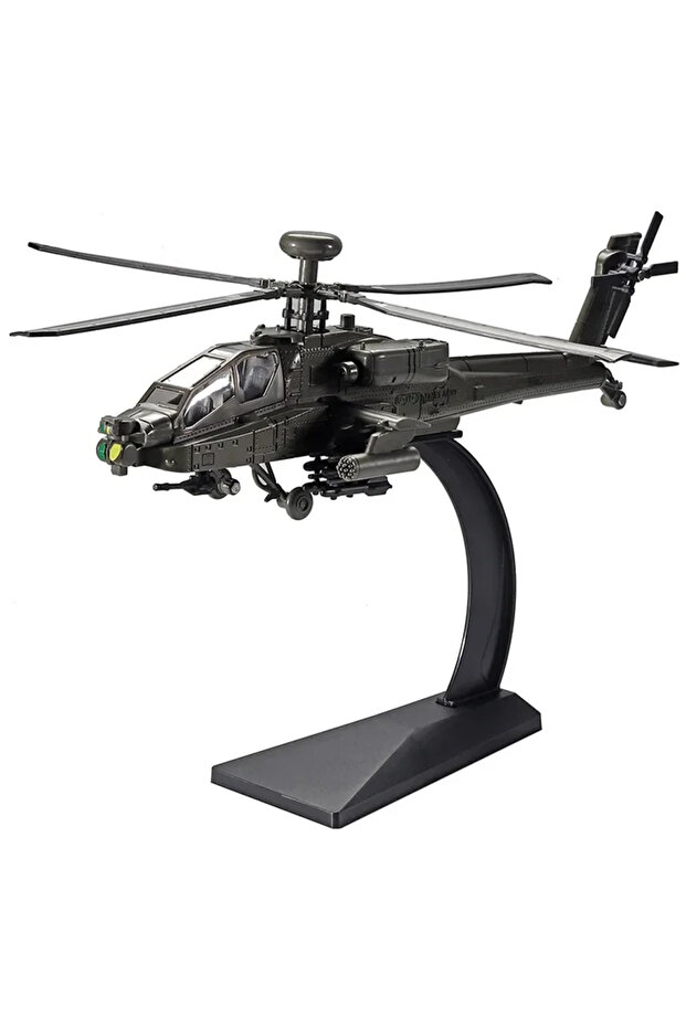 with box 1/32 Scale Apache Helicopter Diecast Alloy Model Collectable Toy Gifts / Collection / Child
