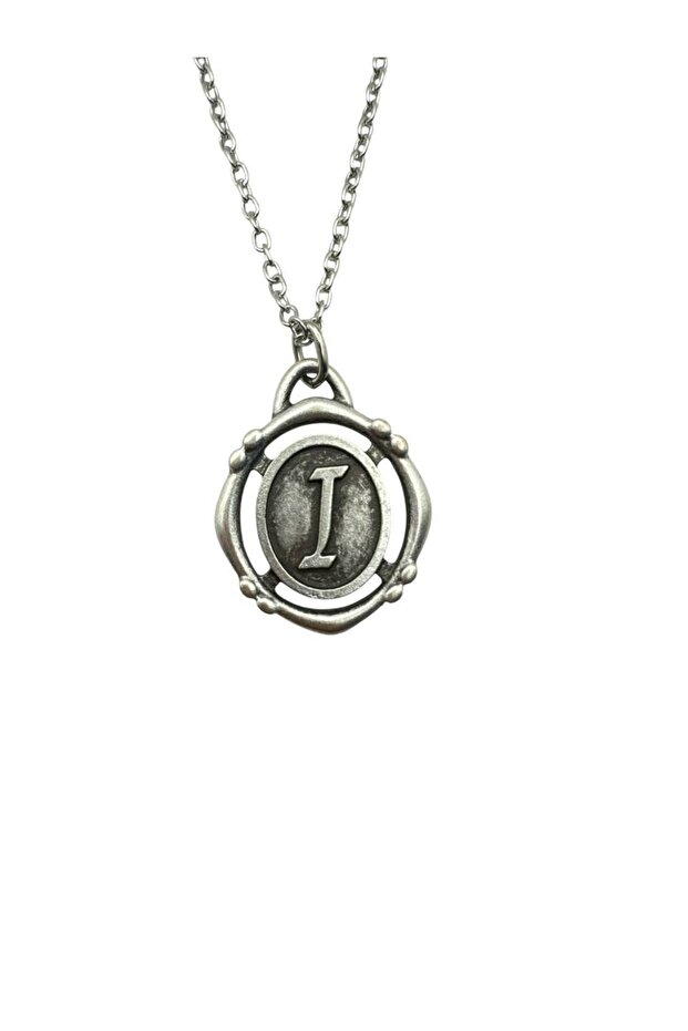 I Letter Antique Unisex Necklace – Personal, Elegant, and Original Design