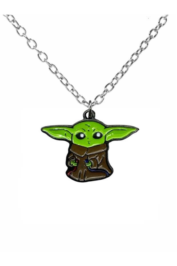 Star Wars Baby Yoda (Grogu) Figured Necklace – Space Themed Cute Jewelry with 60 cm Chain