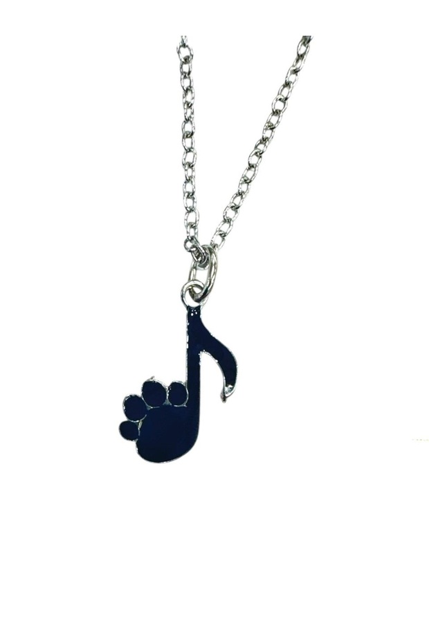 Left Hand Switch Black Paw Figured Metal Necklace – 60 cm Chain – Unisex Music Themed Jewelry