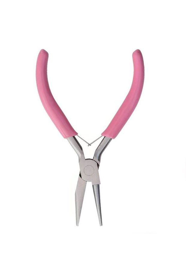 pink Rolling Needle Pliers Curved Needle Small DIY 5-inch Mini Pliers Winding Pliers Jewelry and Jew