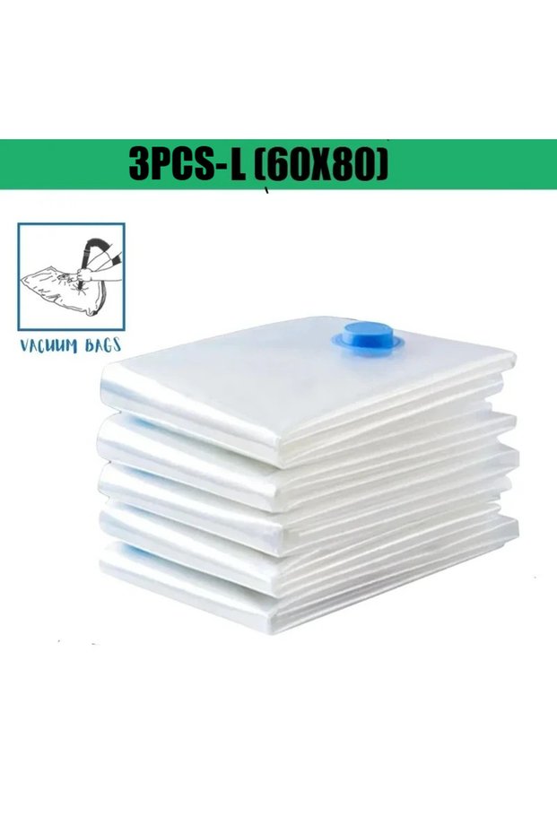 3Pcs-60x80-Only Bag 3pcs Vacuum Compression Bags in XS/S/M/L/XL Sizes. Wholesale Storage Bags for Se