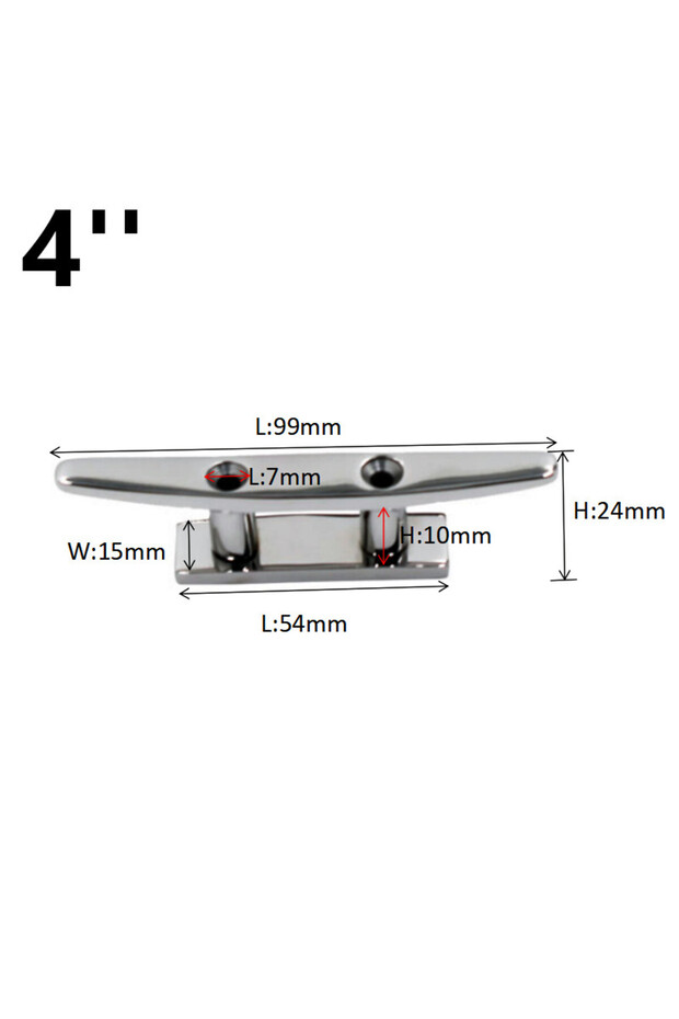 4 inch 4" 5" 6" 8" Inch Polished Mooring Cleat 316 Stainless Steel Marine Hardware Boat Cleats For M