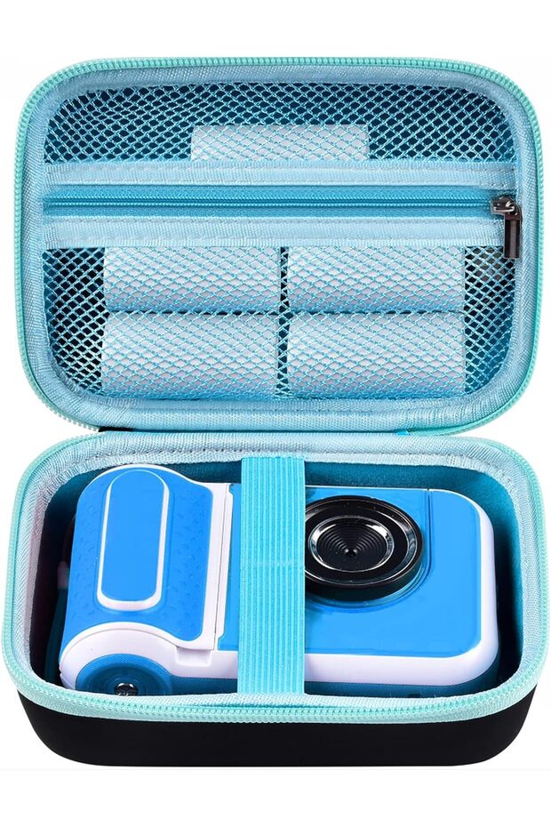 black Kids Camera Case Compatible with VTech/KidiZoom PrintCam & Thermal Rolls Print Refill Paper, T