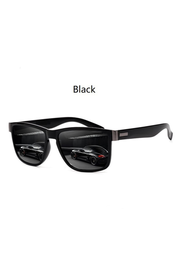 Black Fashion Classic Square Sunglasses Men Women Driving Fishing Colorful Trendy Lightweight Outd