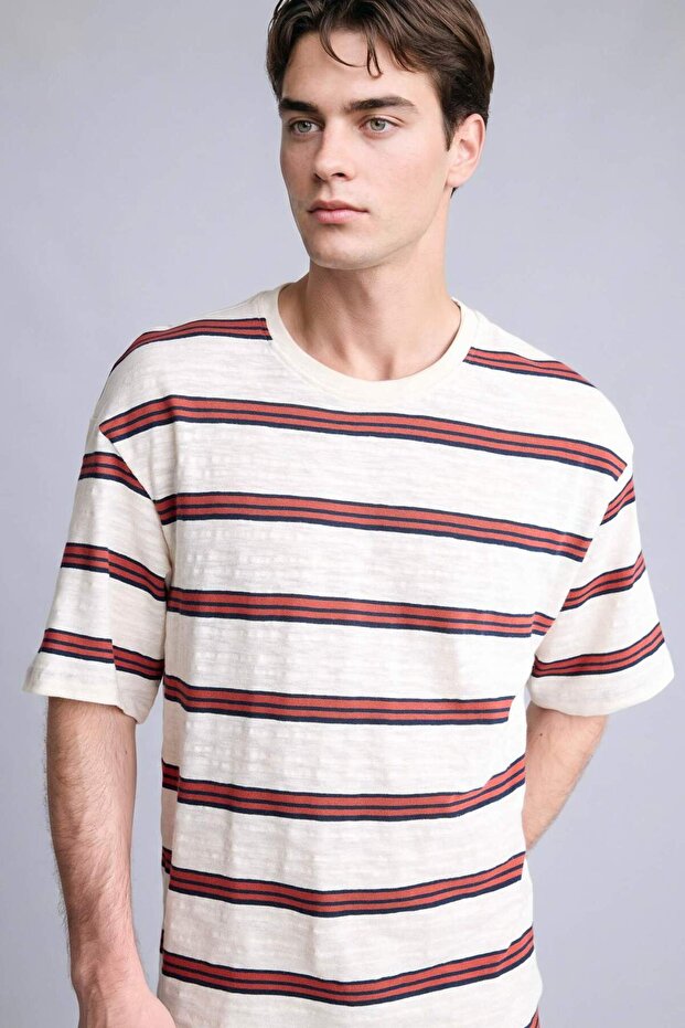 100% Cotton Boxy Fit Short Sleeve T-Shirt H4707Ax26Sm