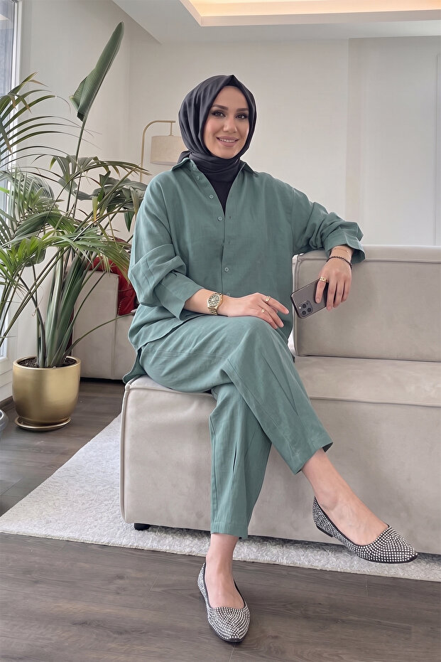 5629 - طقم نسائي أنيق ومريح من قماش مودال ناعم