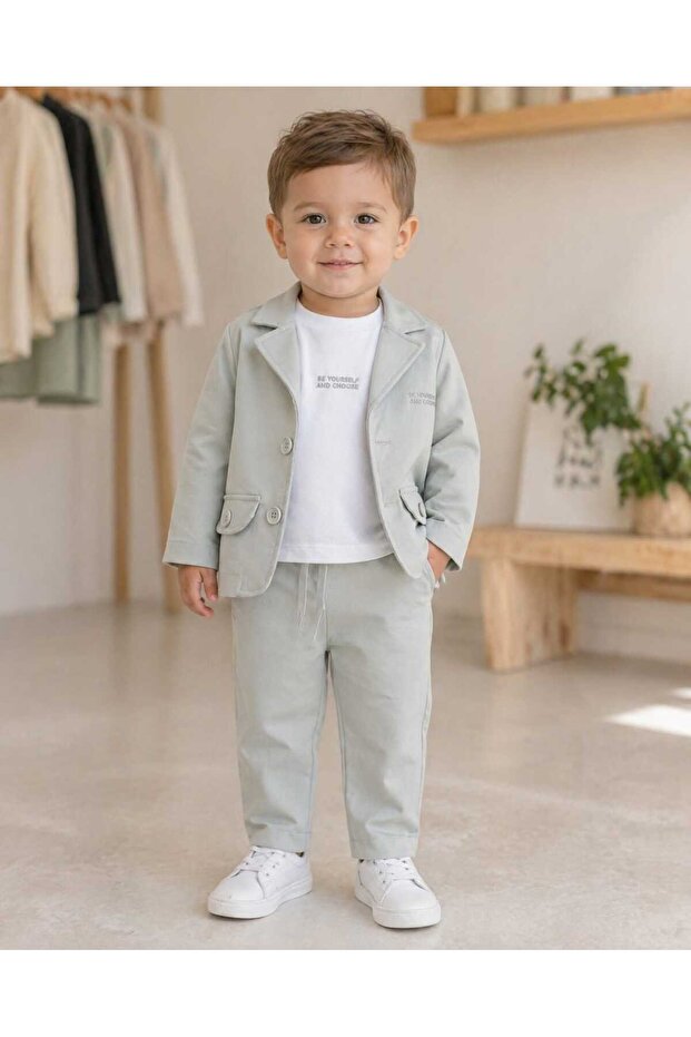 Baby Boy Jacket Pants Bodysuit Seasonal Holiday Set