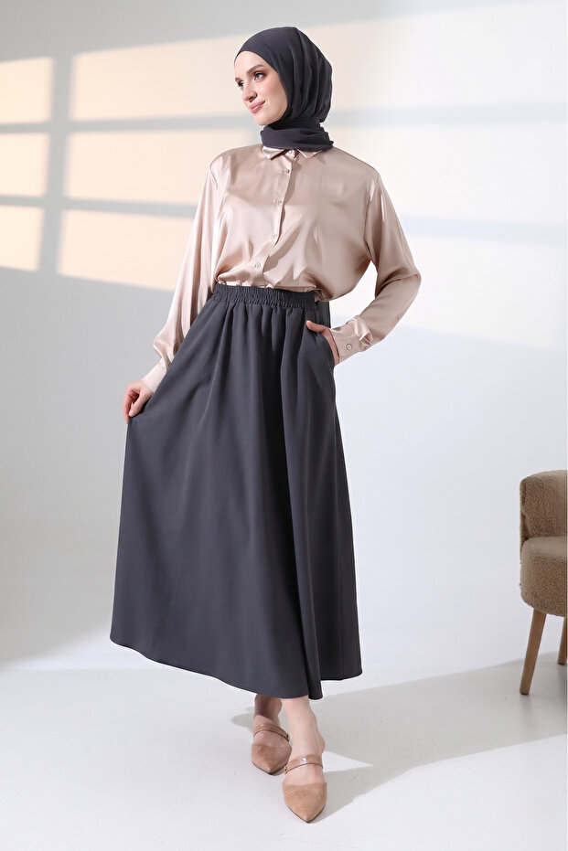 Loose Cut Maxi Skirt with Pockets, Comfortable & Stylish