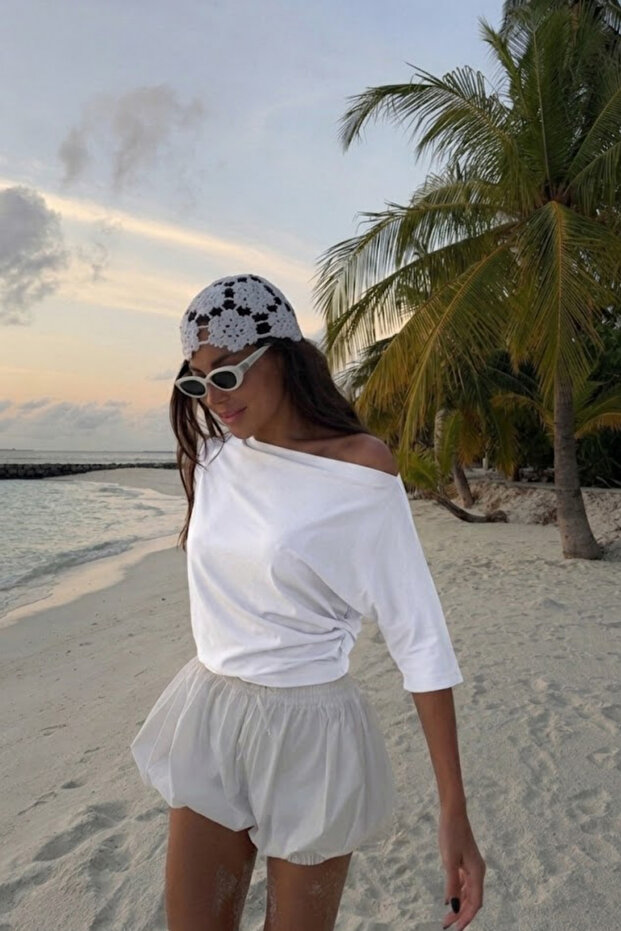 Women's Cotton Summer Basic White Blouse
