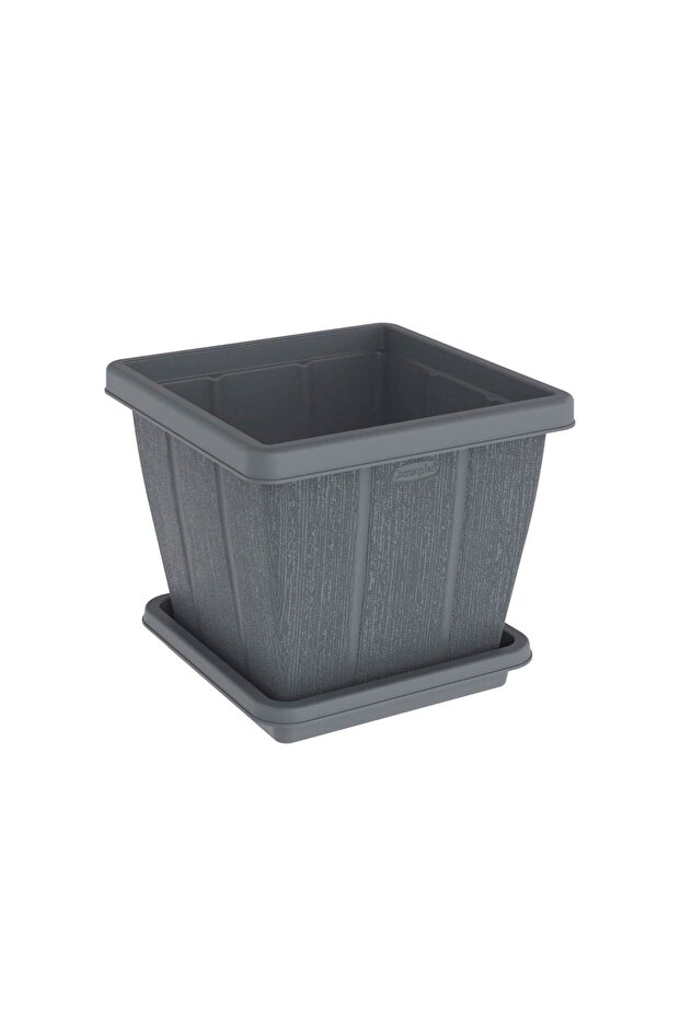 Cedargrain Square Planter with Tray 10L