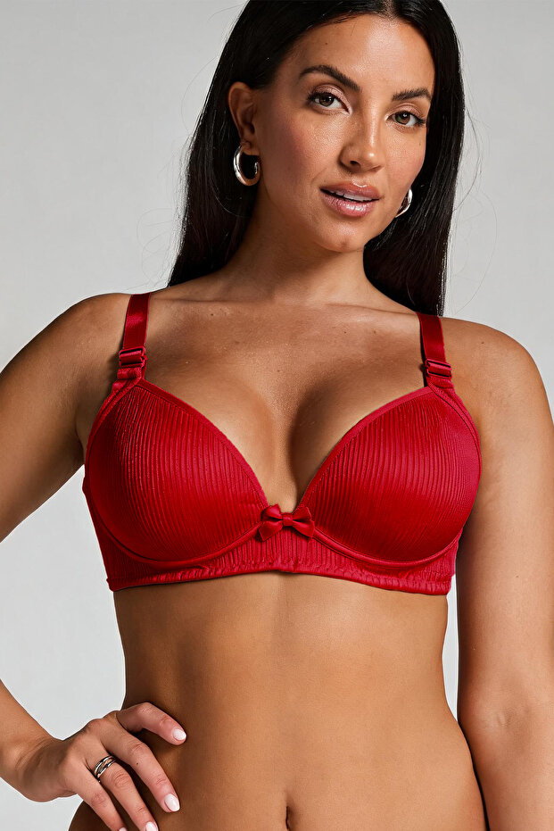 Unpadded, Non-Wired Silicone Gathering Bra