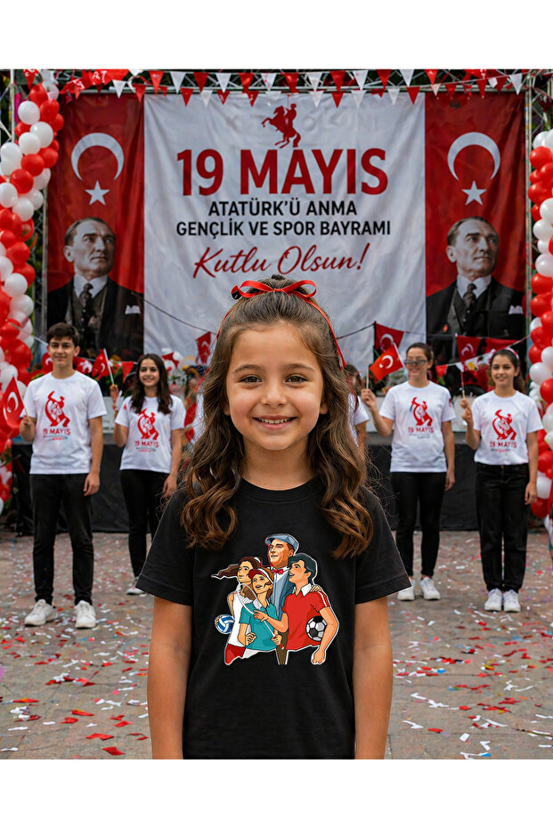 19 May Atatürk Youth Day T-Shirt 100% Cotton Oversize Unisex Printed Comfortable Fit