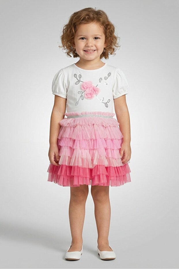 Toddlers Girl Tutu Dress, Multicolor