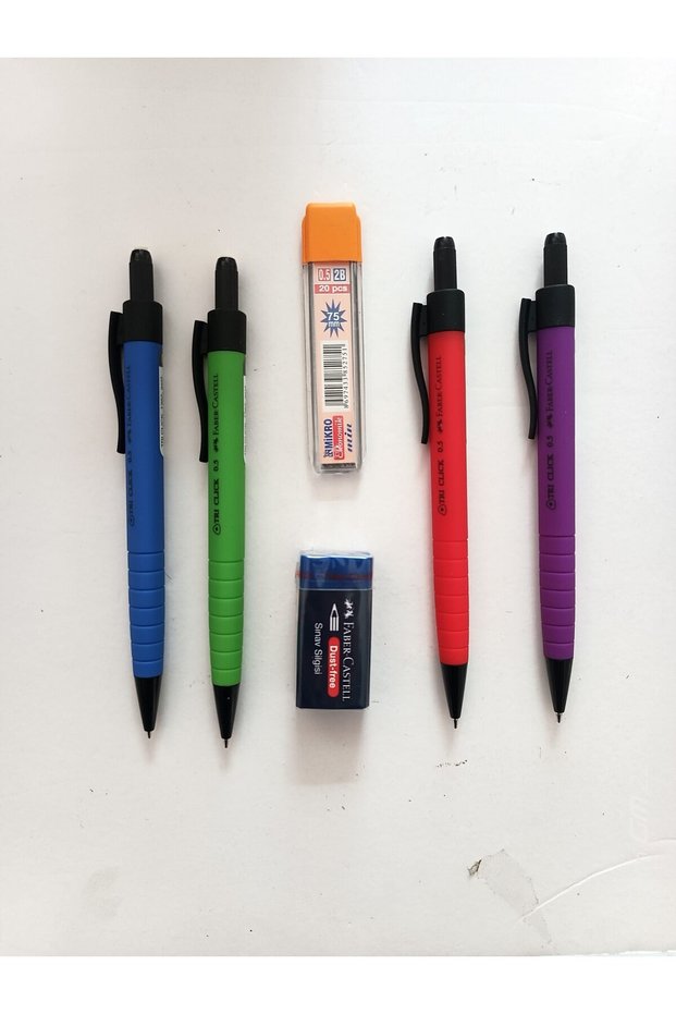 Tri Click Rubber Coated Versatil Tip Pen (4Pcs) 4 Colors 05 + Pen Tip