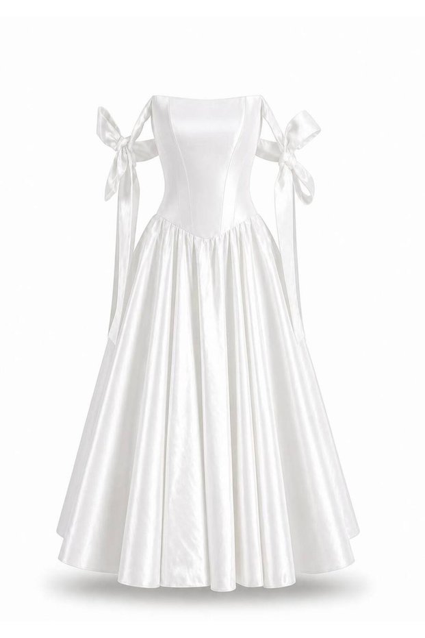 White Promise Engagement Dress Evening Gown