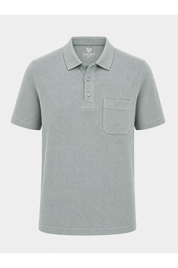 Polo Collar Classic Fit Short Sleeve Men's Pocket T-Shirt 7648