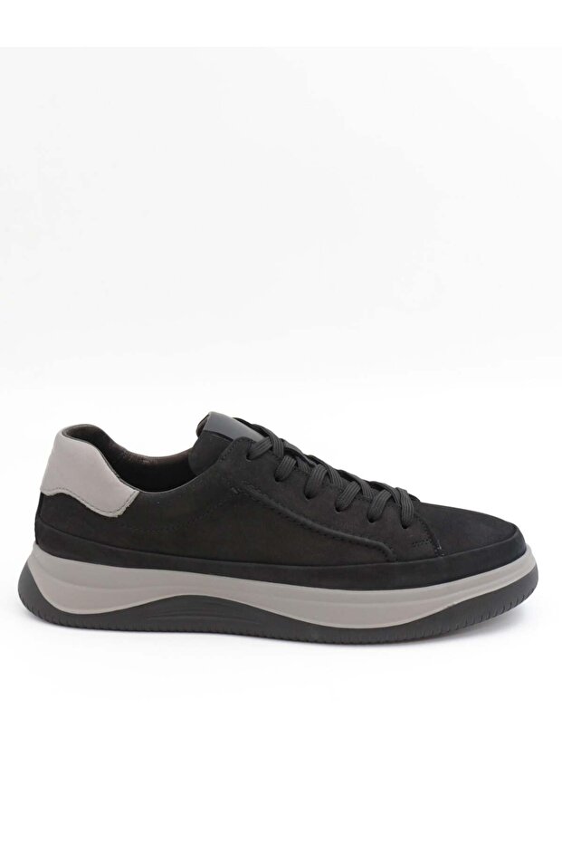 2491 Black Nubuck Genuine Leather Casual Men's Shoes