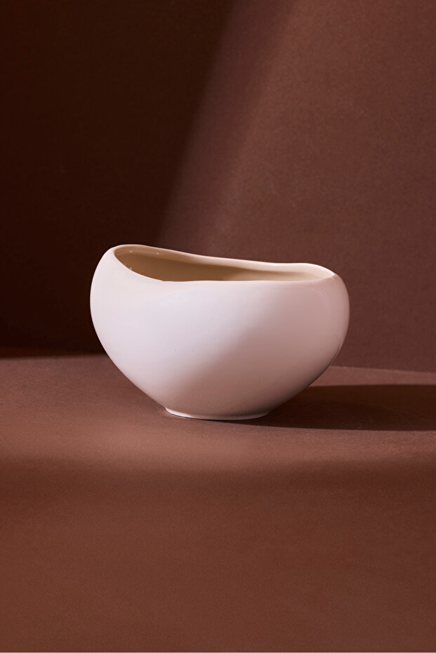 Roma Beige Porcelain Bowl 12.2X11.5X7.6 cm