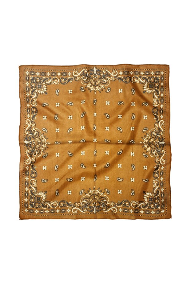 شال قطن بوليستر منقوش / باندانا 60x60 سم